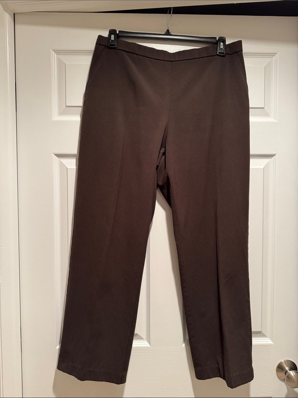 Classic Brigg’s Straight-Leg Women's Pants in Dark Brown size 16